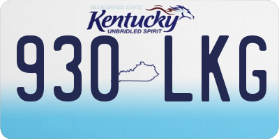 KY license plate 930LKG
