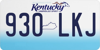 KY license plate 930LKJ