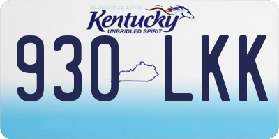KY license plate 930LKK