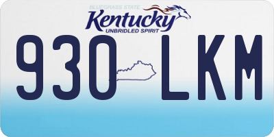 KY license plate 930LKM