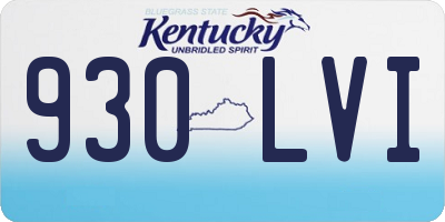 KY license plate 930LVI