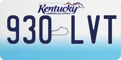 KY license plate 930LVT