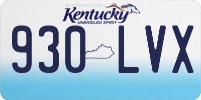 KY license plate 930LVX