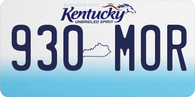 KY license plate 930MOR