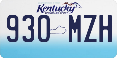 KY license plate 930MZH