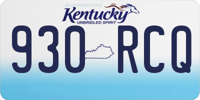 KY license plate 930RCQ