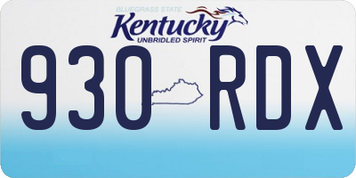 KY license plate 930RDX