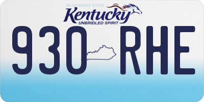 KY license plate 930RHE