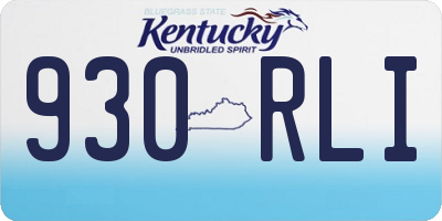 KY license plate 930RLI
