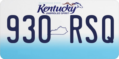 KY license plate 930RSQ