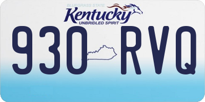 KY license plate 930RVQ