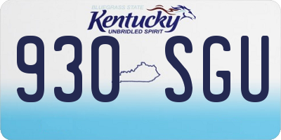 KY license plate 930SGU