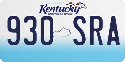 KY license plate 930SRA