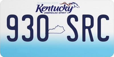 KY license plate 930SRC