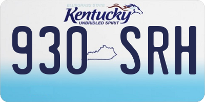 KY license plate 930SRH