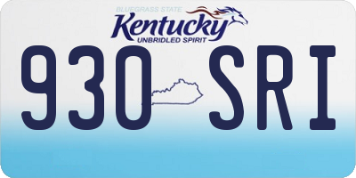 KY license plate 930SRI
