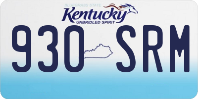KY license plate 930SRM
