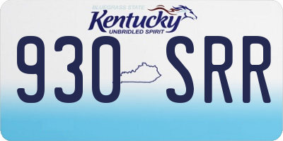 KY license plate 930SRR
