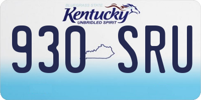 KY license plate 930SRU