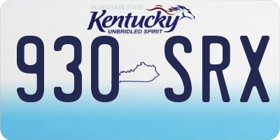 KY license plate 930SRX