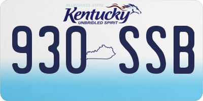 KY license plate 930SSB