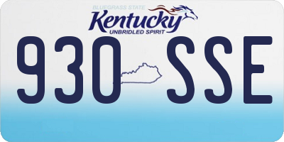 KY license plate 930SSE