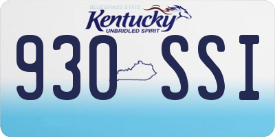 KY license plate 930SSI