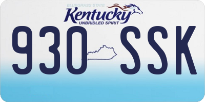 KY license plate 930SSK