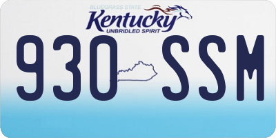 KY license plate 930SSM