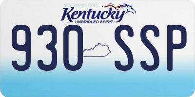 KY license plate 930SSP