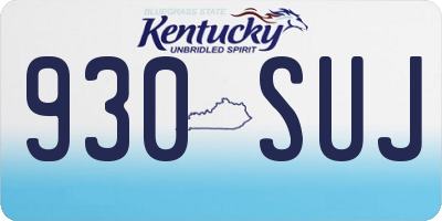 KY license plate 930SUJ