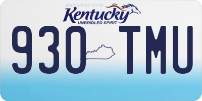 KY license plate 930TMU
