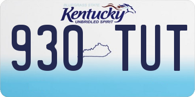KY license plate 930TUT