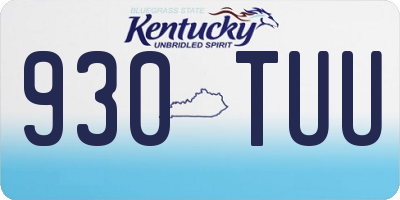 KY license plate 930TUU