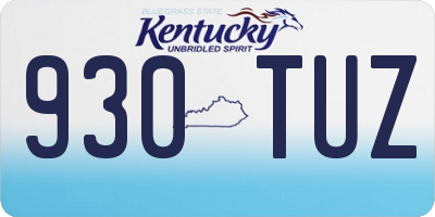 KY license plate 930TUZ