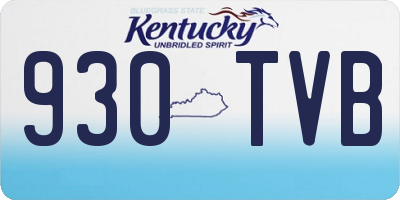 KY license plate 930TVB
