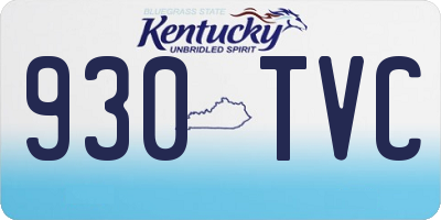 KY license plate 930TVC