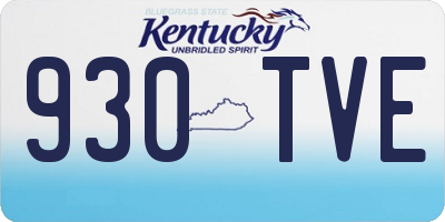 KY license plate 930TVE