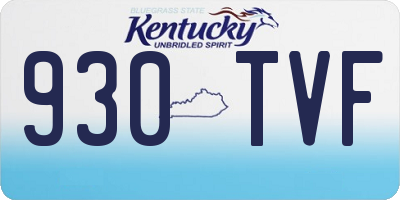 KY license plate 930TVF