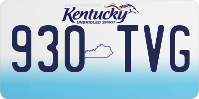 KY license plate 930TVG