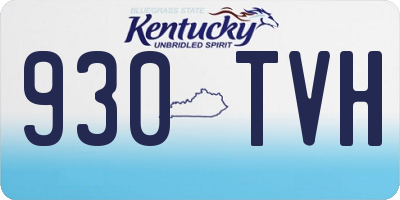 KY license plate 930TVH