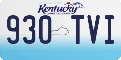 KY license plate 930TVI