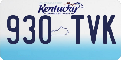 KY license plate 930TVK
