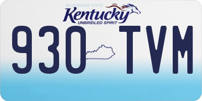 KY license plate 930TVM