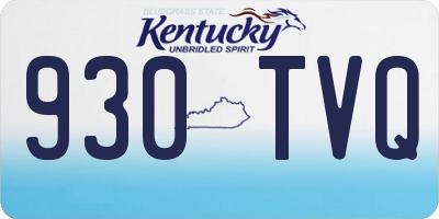 KY license plate 930TVQ