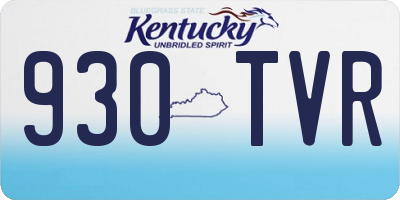KY license plate 930TVR