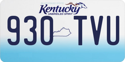 KY license plate 930TVU