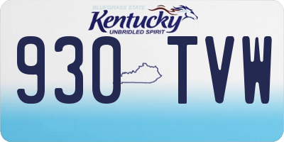 KY license plate 930TVW