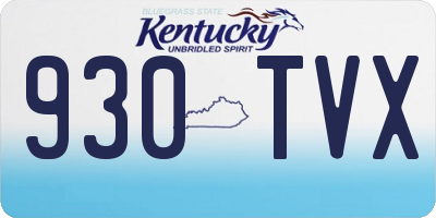 KY license plate 930TVX