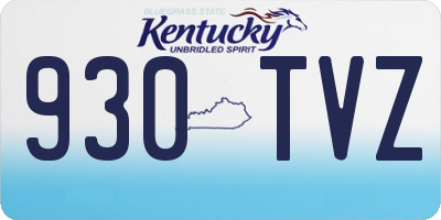 KY license plate 930TVZ